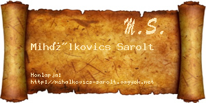 Mihálkovics Sarolt névjegykártya